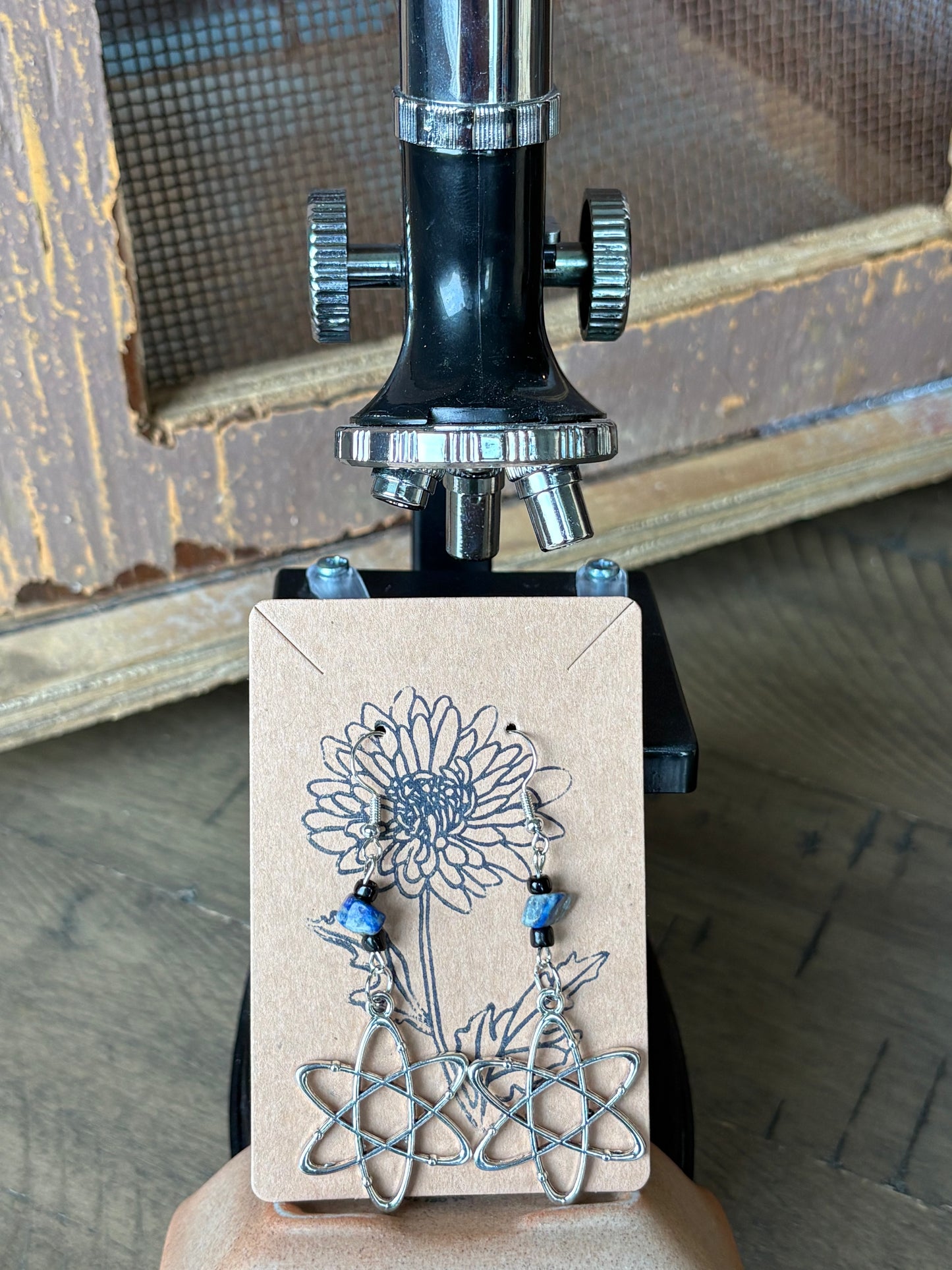 Beaded Science Atom Earrings