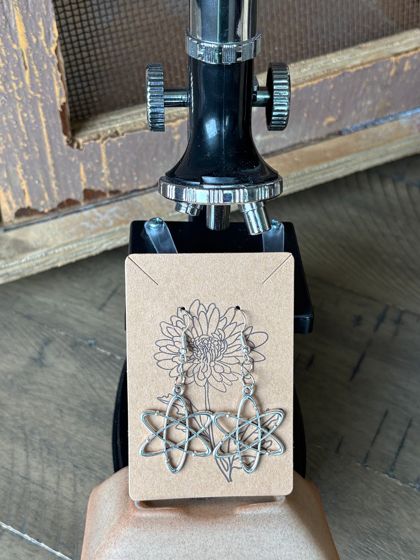 Beaded Science Atom Earrings