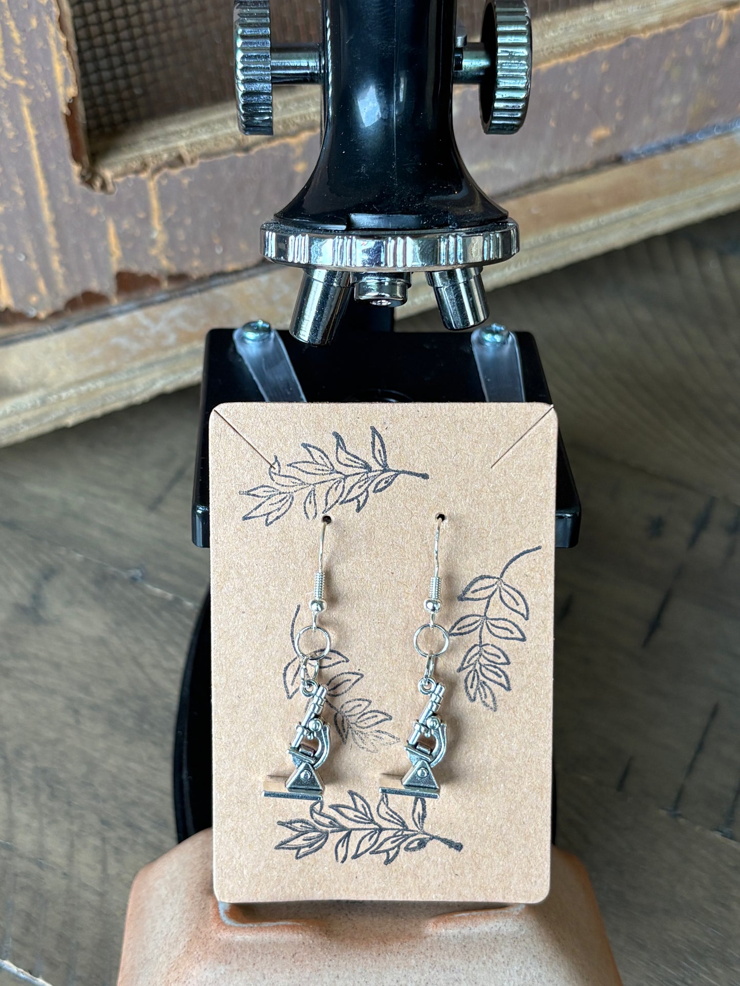 Beaded Science Microscope Earrings