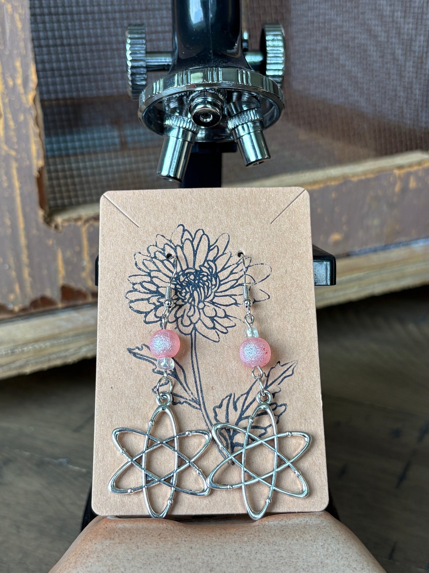 Beaded Science Atom Earrings