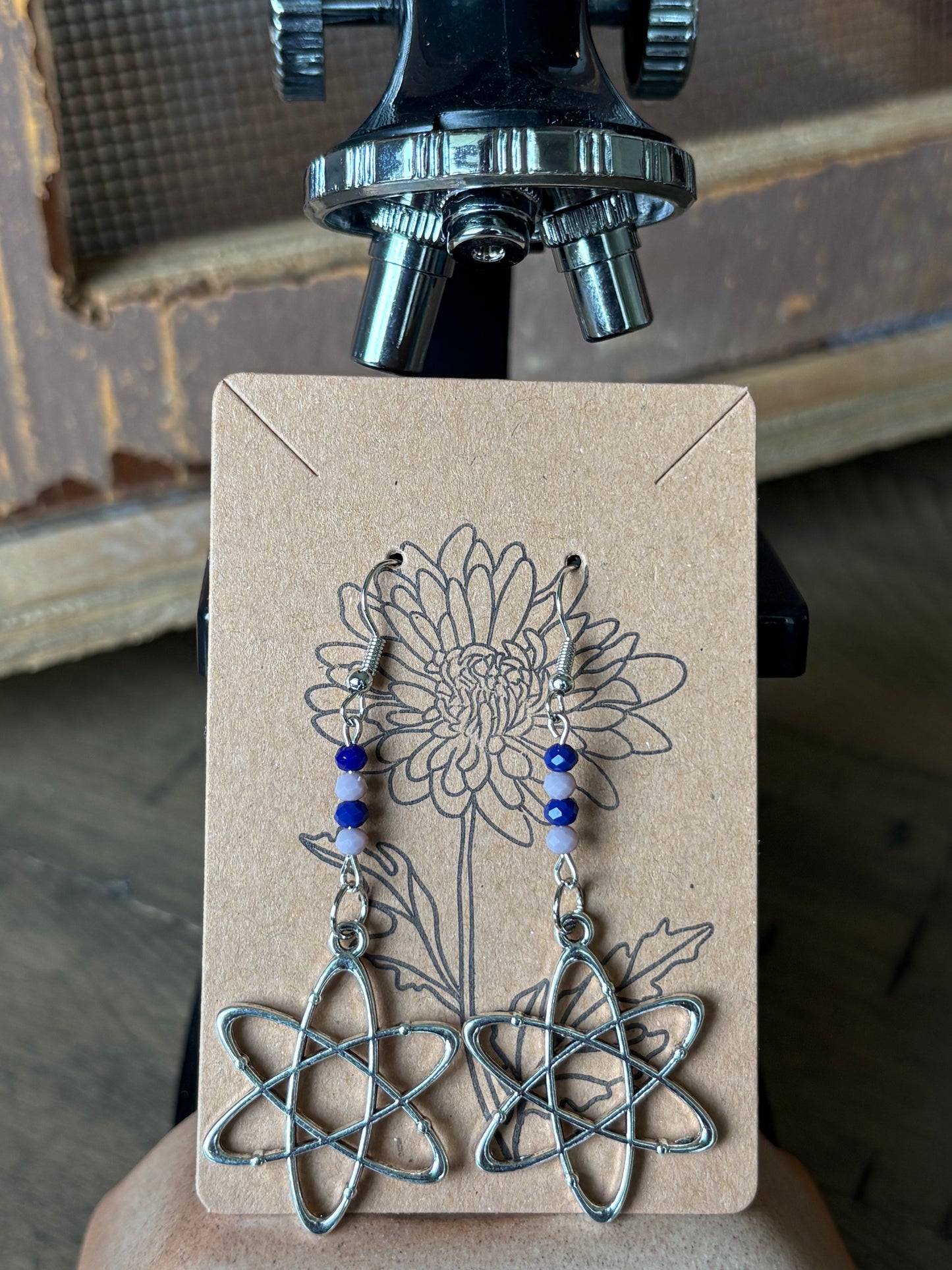 Beaded Science Atom Earrings