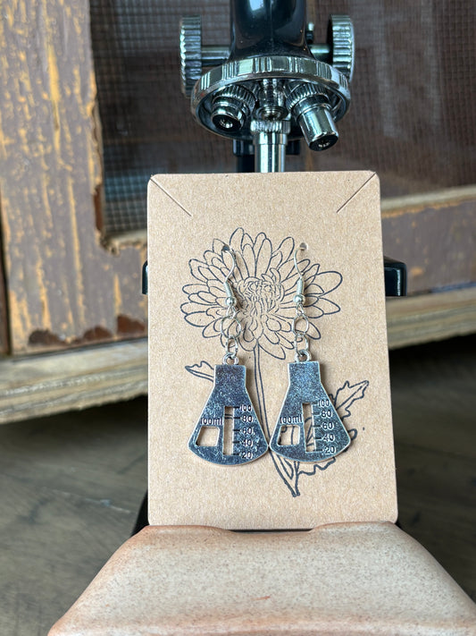 Beaded Science Beaker Earrings