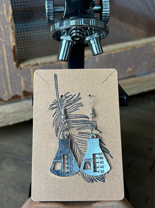 Beaded Science Beaker Earrings