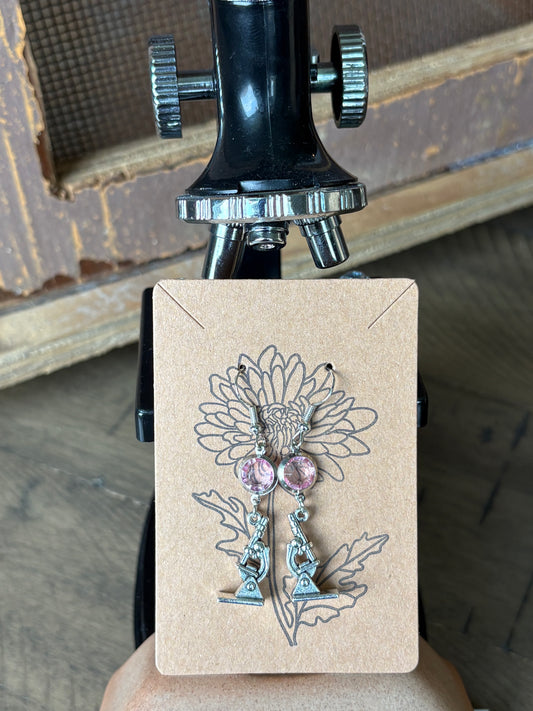 Beaded Science Microscope Earrings