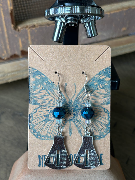 Beaded Science Beaker Earrings