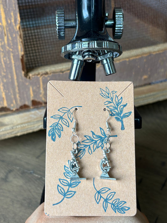 Beaded Science Microscope Earrings