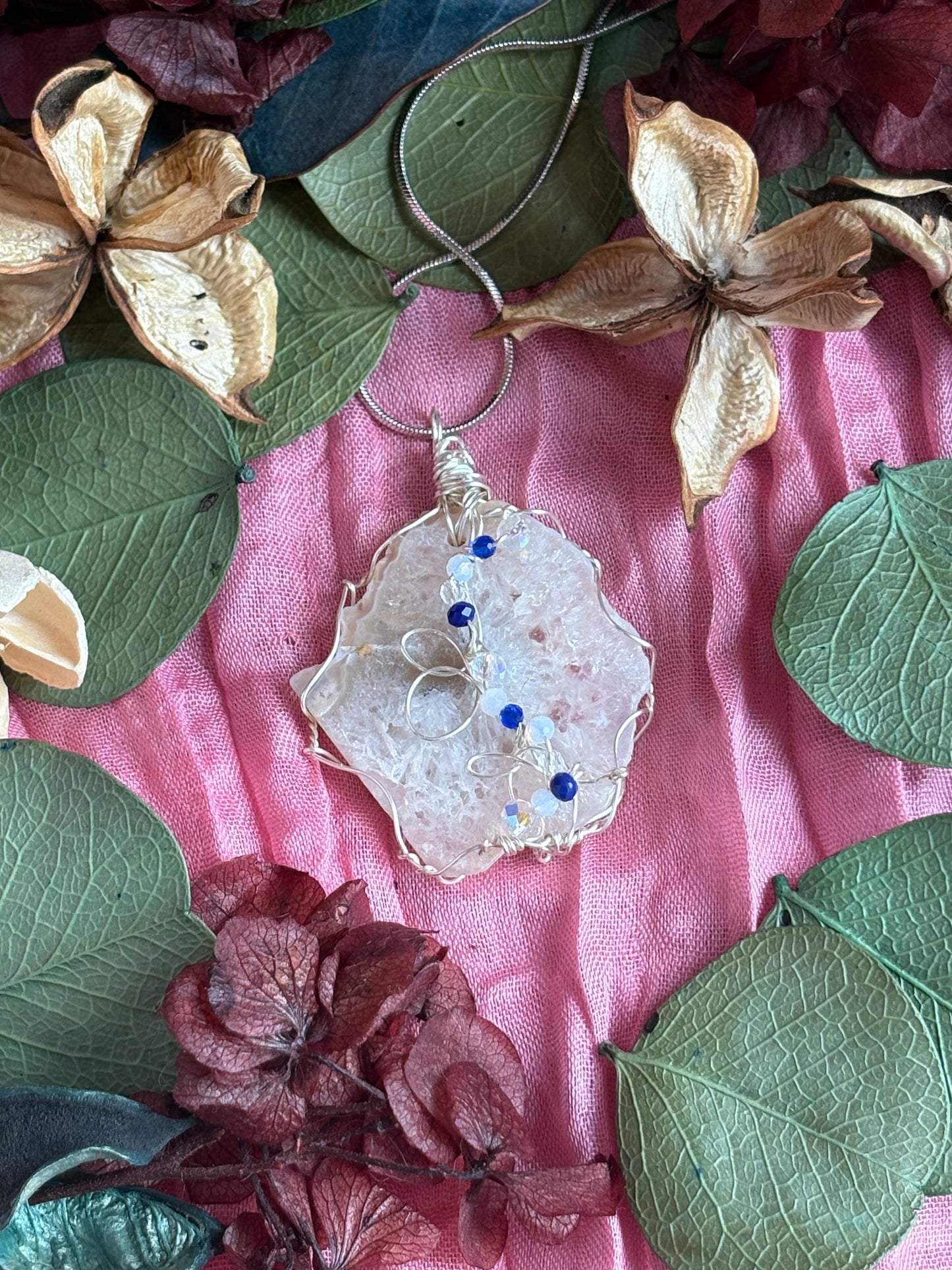 Wire Wrapped Stone Necklace