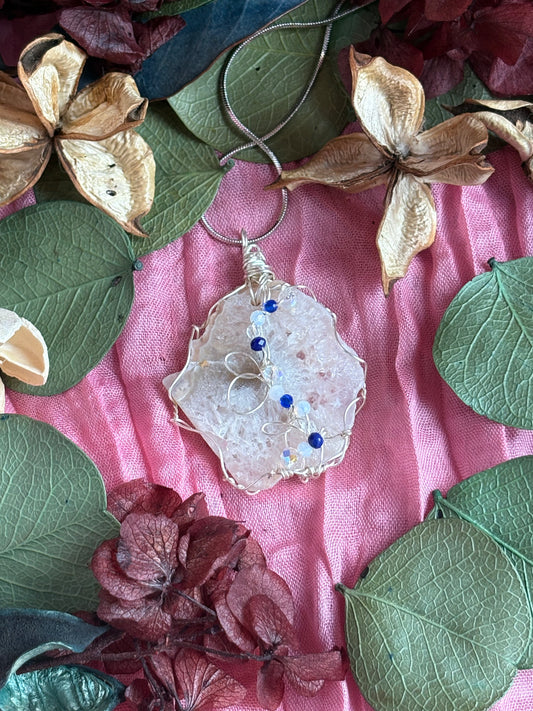 Wire Wrapped Stone Necklace