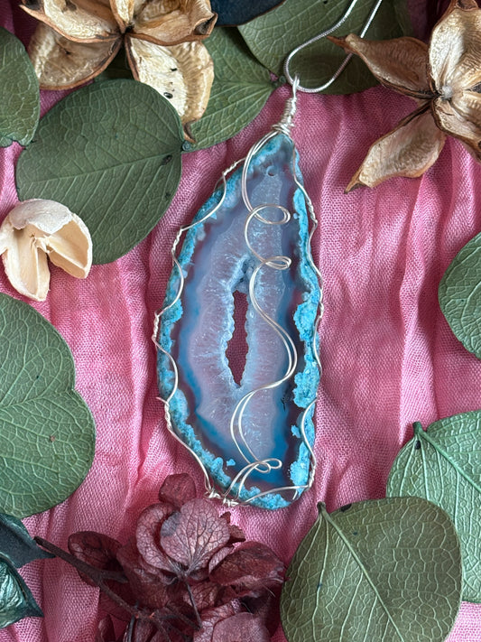Wire Wrapped Stone Necklace