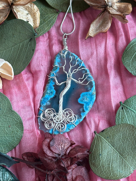 Wire Wrapped Stone Necklace