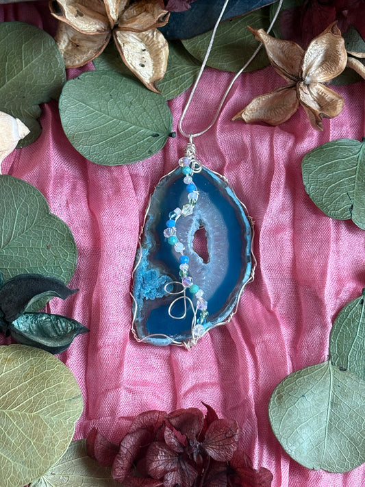 Wire Wrapped Stone Necklace