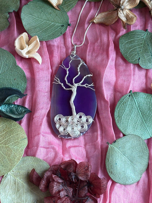 Wire Wrapped Stone Necklace