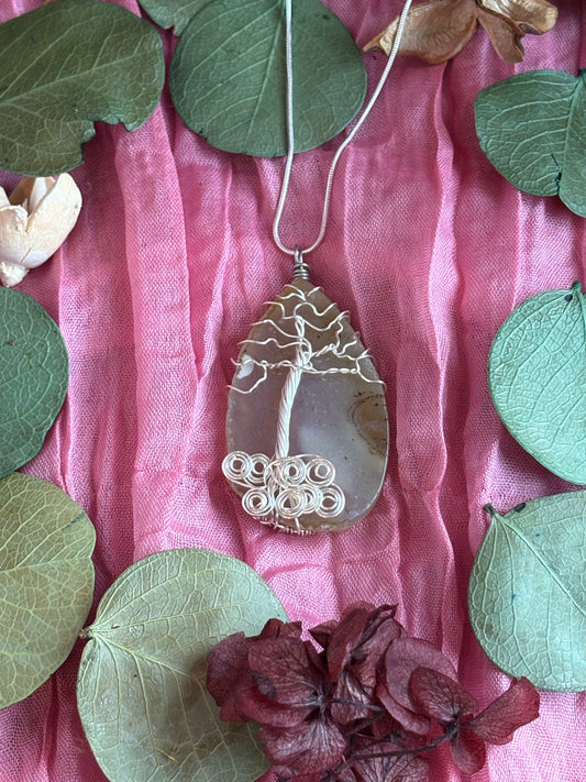 Wire Wrapped Stone Necklace