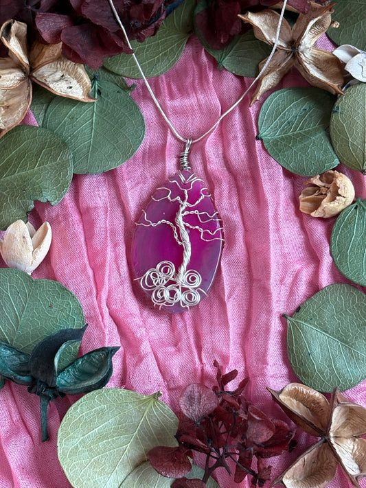 Wire Wrapped Stone Necklace