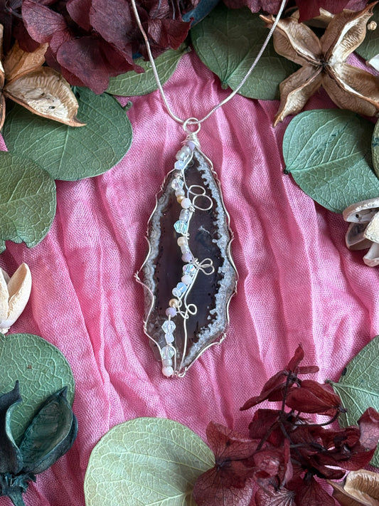 Wire Wrapped Stone Necklace