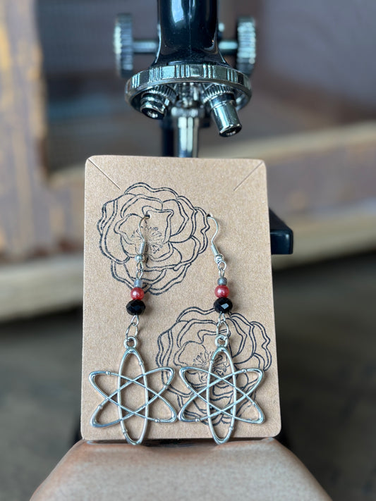 Beaded Science Atom Earrings