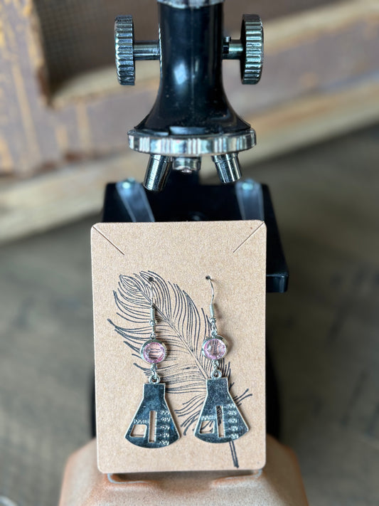 Beaded Science Beaker Earrings