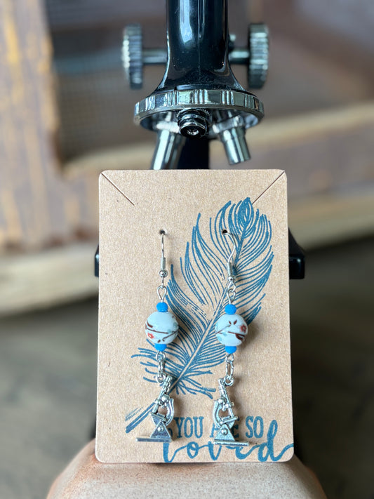 Beaded Science Microscope Earrings